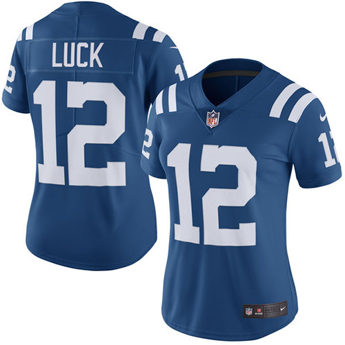 Indianapolis Colts #12 Limited Andrew Luck Royal Blue Nike NFL Women JerseyVapor Untouchable jerseys->youth nfl jersey->Youth Jersey